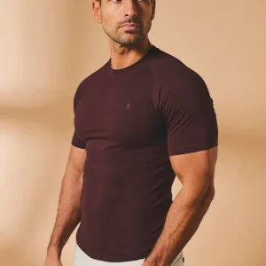 Muscle Fit T-Shirt in Bordeaux